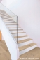 Preview: Parkett Treppen Profil U home aus Art.Nr.: 101250 Eiche country handgehobelt weiss geölt