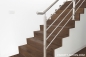 Preview: Parkett Treppen Profil L modern aus Art.Nr.: 100030 Eiche geräuchert handgehobelt geölt