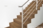 Preview: Parkett Treppen Profil L modern aus Art.Nr.: 100050 Eiche Country geräuchert handgehobelt geölt