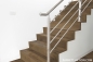 Preview: Parkett Treppen Profil L modern aus Art.Nr.: 100180 Parkett Diele Eiche Country geräuchert stark gebürstet geölt