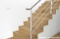 Preview: Parkett Treppen Profil L modern aus Art.Nr.: 110045 Eiche astig plus Rohholz Effekt geölt