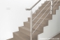 Preview: Parkett Treppen Profil L modern aus Art.Nr.: 132310 Eiche Country grau lackiert Klickparkett