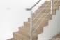 Preview: Parkett Treppen Profil L modern aus Art.Nr.: 142111 Echtholz Parkett Eiche sägerau invisible geölt