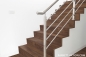 Preview: Parkett Treppen Profil L modern aus Art.Nr.: 160450 Walnuß handgehobelt geölt