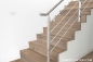 Preview: Parkett Treppen Profil L modern aus Art.Nr.: 160630 Echtholz Parkett Eiche geräuchert Bandsägeschnitt gekälkt weiss geölt
