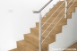 Preview: Parkett Treppen Profil L modern aus Art.Nr.: 300325 3-Stab Eiche Natur geölt Klickparkett