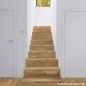 Preview: Parkett Treppen Profil L modern aus Art.Nr.: 300350 3-Stab Eiche astig lackiert Klickparkett