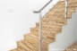 Preview: Parkett Treppen Profil L modern aus Art.Nr.: 300550 3-Stab Esche rustikal lackiert