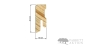 Preview: Sockelleisten Eiche rechteckig rustikal Höhe 40 mm