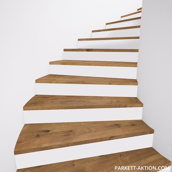 Parkett Treppen Profil U home aus Art.Nr.: 100070 Eiche geräuchert Bandsägeschnitt geölt