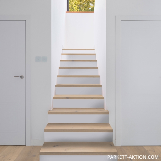 Parkett Treppen Profil U home aus Art.Nr.: 131350 Eiche Country weiss geölt