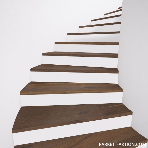 Parkett Treppen Profil U home aus Art.Nr.: 100030 Eiche geräuchert handgehobelt geölt
