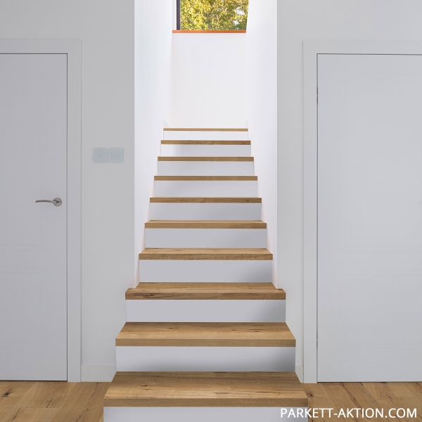 Parkett Treppen Profil U home aus Art.Nr.: 110112 Großformat Dielen Eiche rustikal geölt
