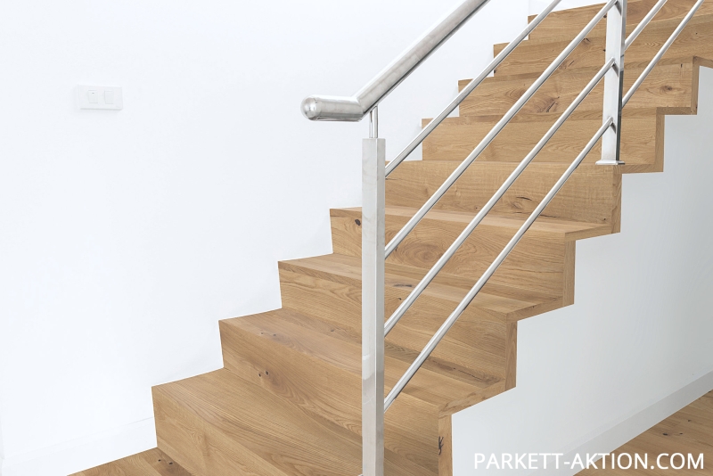 Parkett Treppen Profil L modern aus Art.Nr.: 130556 Langriemen Parkett Eiche rustikal gebürstet geölt