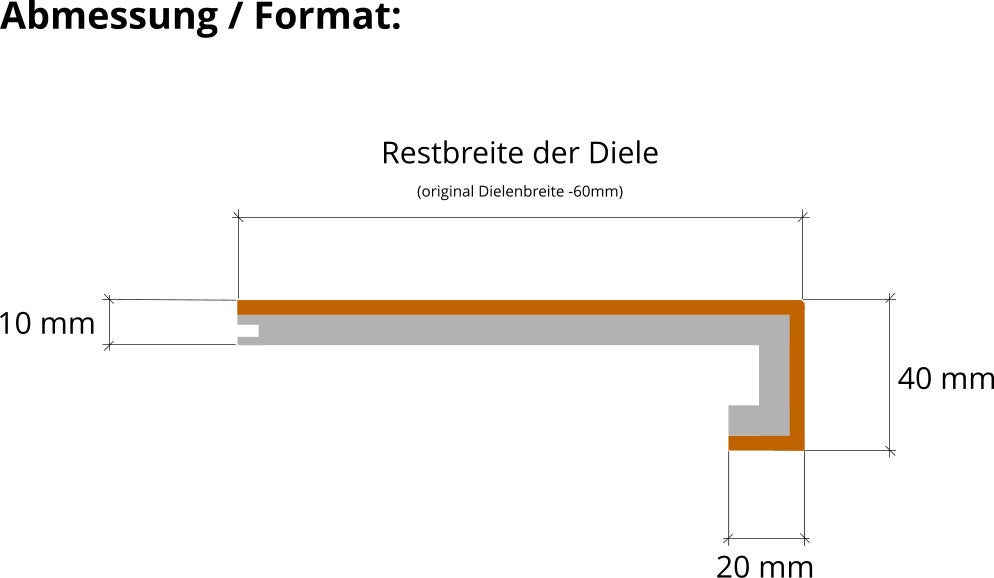 Parkett Treppenkantenprofil "home" aus: Art.Nr.: 200300 Landhausdiele Eiche country markant geräuchert gebürstet geölt