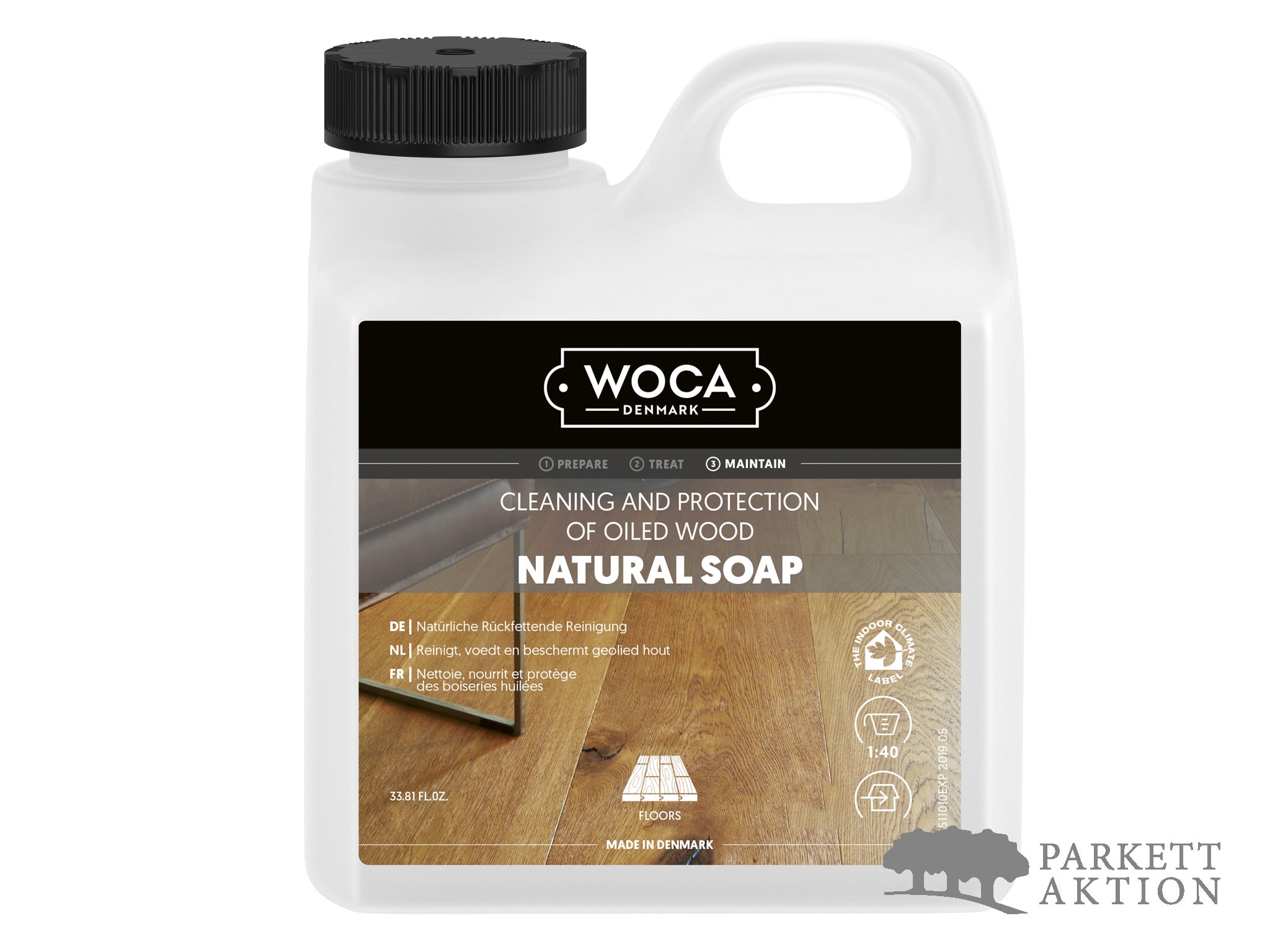 WOCA Holzbodenseife Natur farblos 1 Liter