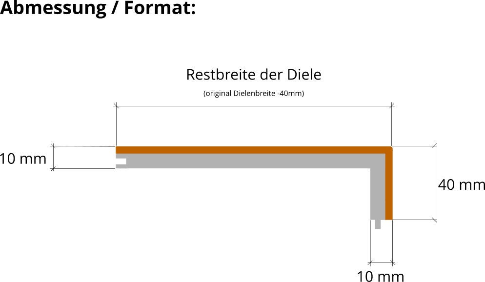 Parkett Treppenkantenprofil "modern" aus: Art.Nr.: 200100 Landhausdiele Eiche country markant gebürstet geölt